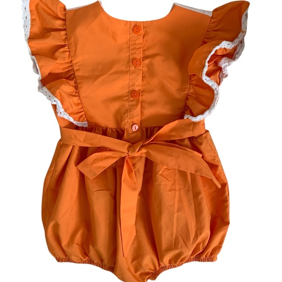 NWOT Southern Smocked Co. Pumpkin Bubble 12-18m - Picture 3 of 4